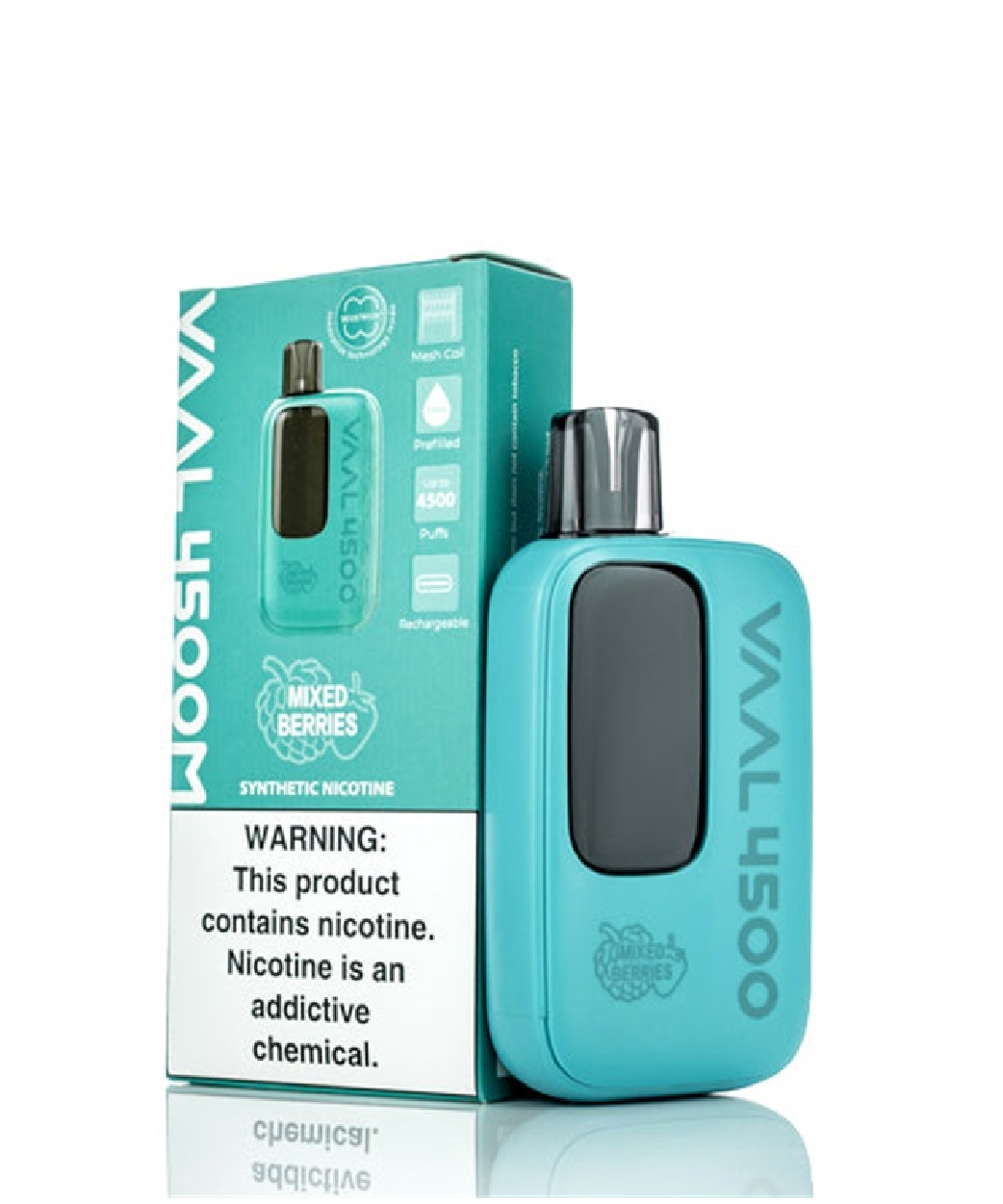 VAAL 4500M Rechargeable Disposable Kit 4500 Puffs-blue