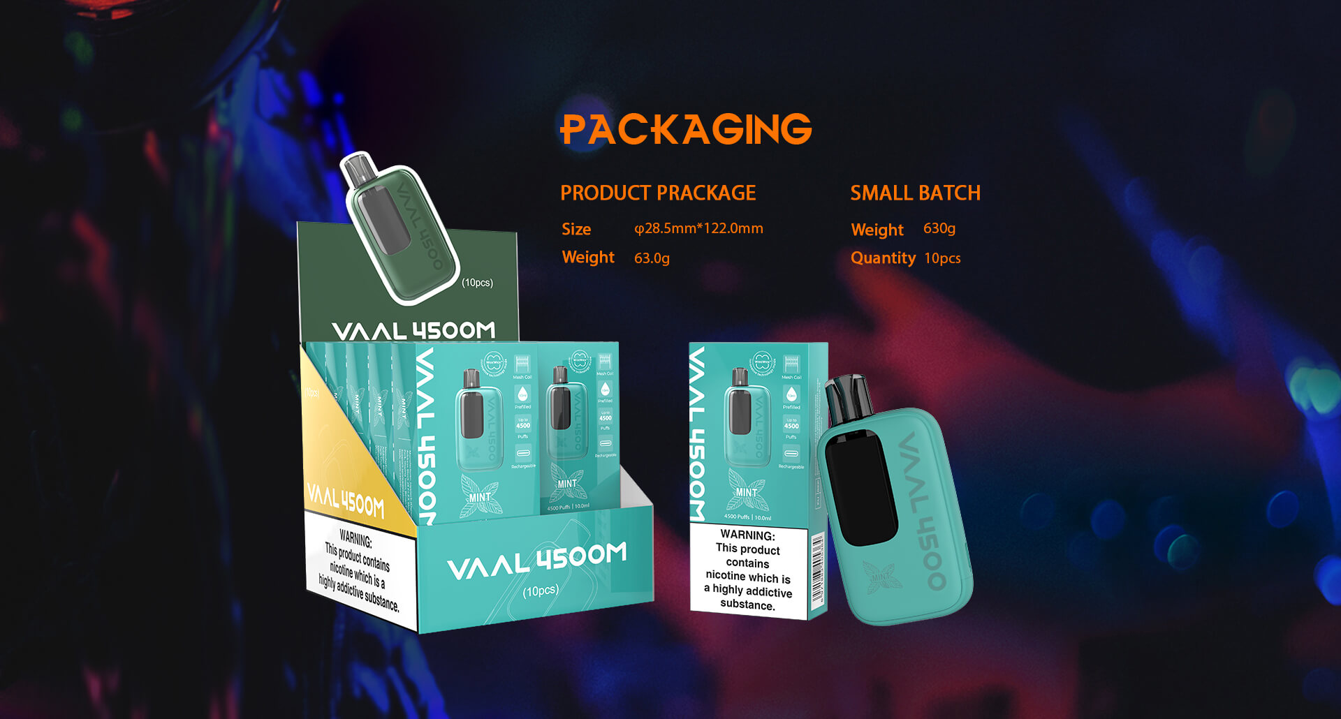 VAAL 4500M Rechargeable Disposable Kit 4500 Puffs08