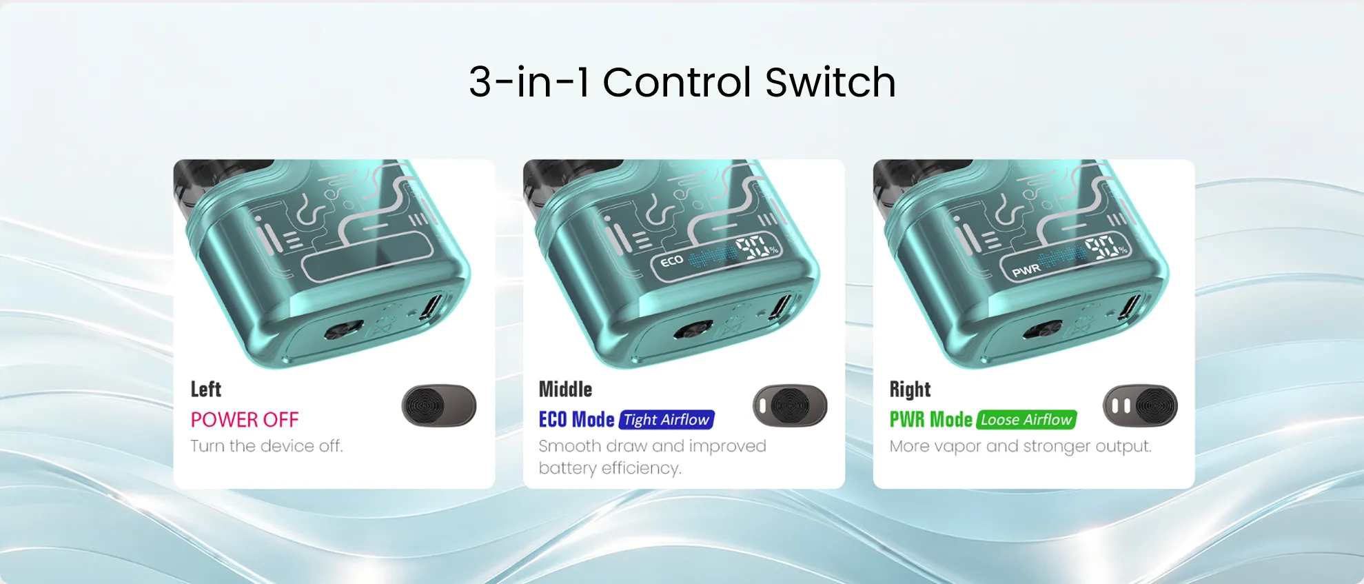 RELX Creator Pro vape device with dual mesh, adjustable airflow and 2+8ml pod capacity
