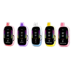 FLUM UT Bar Clear Tank 50K with silicone flavor-lock plug front view thumbnail