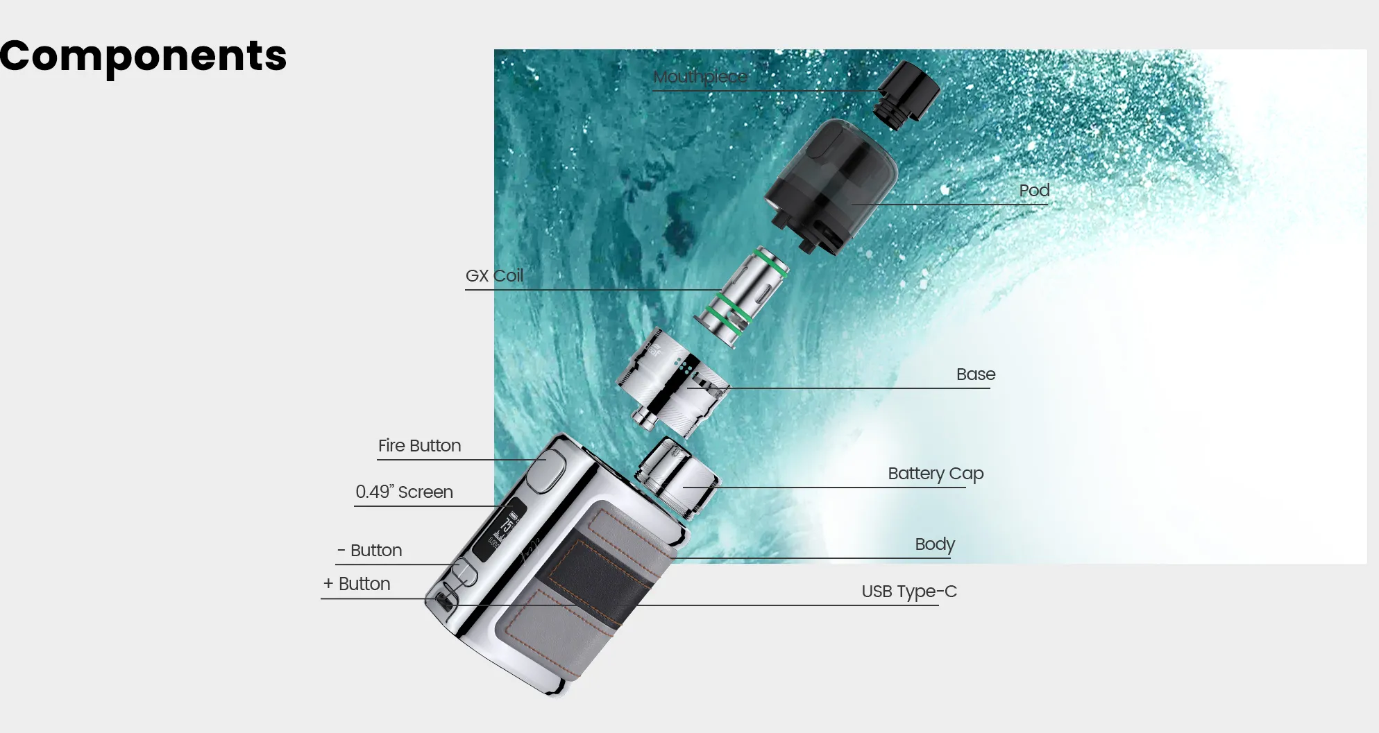key features and detials of eleaf iStick X40 vape including components, operation guide, long-lasting power, and all GTL coil compatible