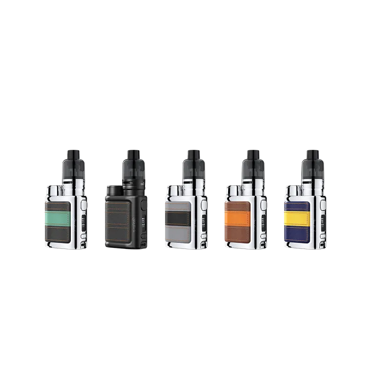 two eleaf iStick X40 vape mods in different colors including matte gold and matte silver
