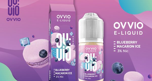 OVVIO E-liquid Blueberry Macaron Ice 30ml