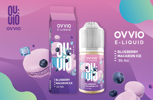 OVVIO E-liquid Blueberry Macaron Ice 30ml