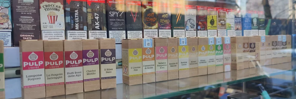 Inside of myvapor italian store MYVAPOR shop
